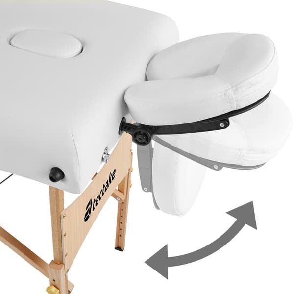 Massagebriks med 2 zoner, 7,5cm polstring + ruller + polstring hvid