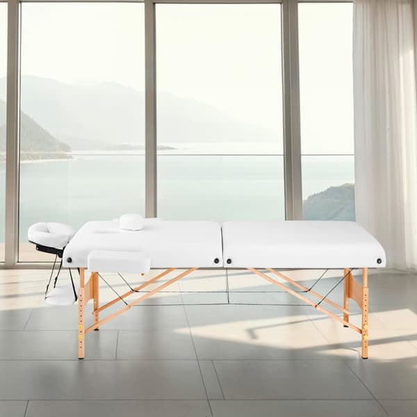 Massagebriks med 2 zoner, 7,5cm polstring + ruller + polstring hvid