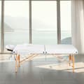 Miniatyrbillede 11 af 11: Massagebriks med 2 zoner, 7,5cm polstring + ruller + polstring hvid