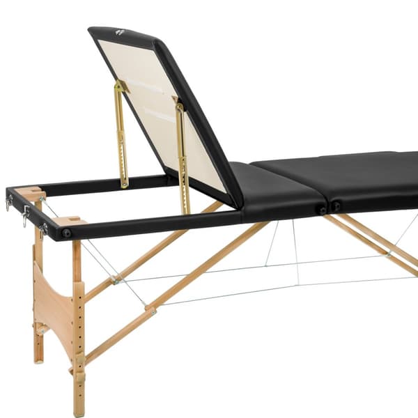 Massagebriks med 3 zoner, polstring + taske - sort