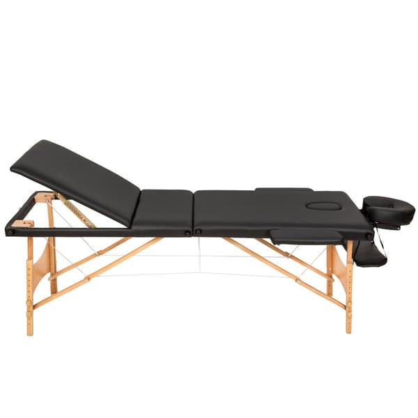 Massagebriks med 3 zoner, polstring + taske - sort