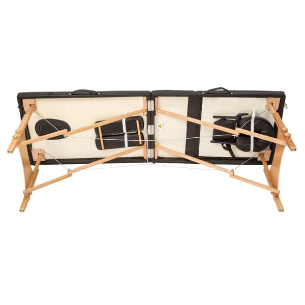 Massagebriks med 2 zoner, 5cm polstring + taske - sort