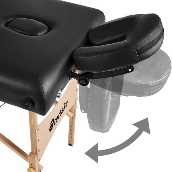 Massagebriks med 2 zoner, 7,5cm polstring + ruller - sort