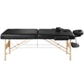 Miniatyrbillede 4 af 11: Massagebriks med 2 zoner, 7,5cm polstring + ruller - sort