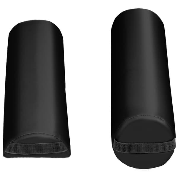 Massagebriks med 2 zoner, 7,5cm polstring + ruller - sort