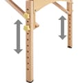 Miniatyrbillede 8 af 11: Massagebriks med 2 zoner, 7,5cm polstring + ruller - sort