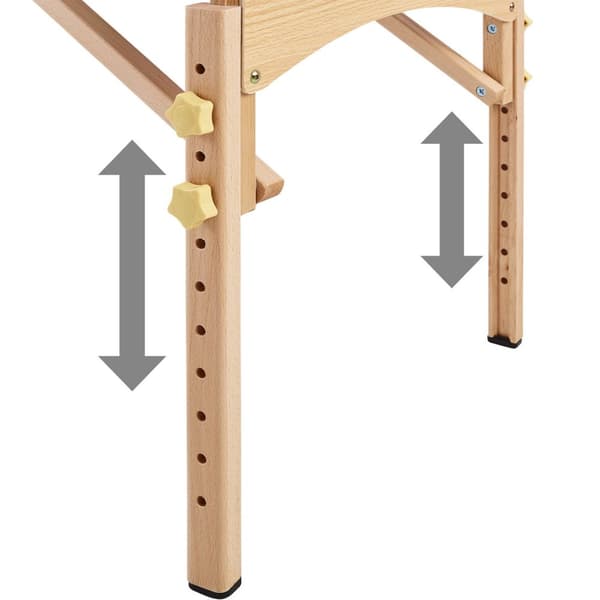 Massagebriks med 2 zoner, 7,5cm polstring + ruller - sort