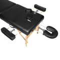 Miniatyrbillede 9 af 11: Massagebriks med 2 zoner, 7,5cm polstring + ruller - sort