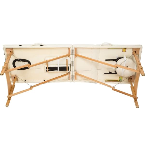 Massagebriks med 3 zoner, polstring + taske - beige