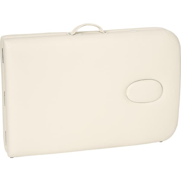 Massagebriks i aluminium med 3 zoner, 5 cm polstring + taske - beige