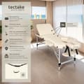 Miniatyrbillede 2 af 11: Massagebriks i aluminium med 3 zoner, 5 cm polstring + taske - beige