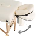 Miniatyrbillede 3 af 11: Massagebriks med 2 zoner, 7,5cm polstring + ruller + polstring beige