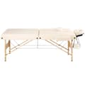 Miniatyrbillede 4 af 11: Massagebriks med 2 zoner, 7,5cm polstring + ruller + polstring beige
