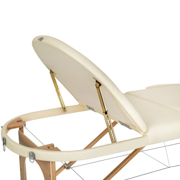 Massagebriks sæt oval med 3 zoner, 5cm polstring + massageruller - beige