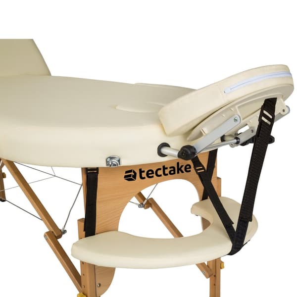 Massagebriks sæt oval med 3 zoner, 5cm polstring + massageruller - beige