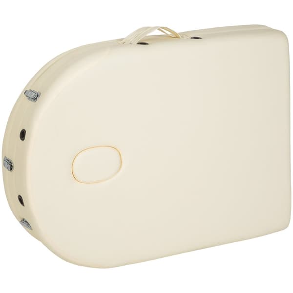 Massagebriks sæt oval med 3 zoner, 5cm polstring + massageruller - beige