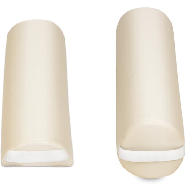Massagebriks sæt oval med 3 zoner, 5cm polstring + massageruller - beige