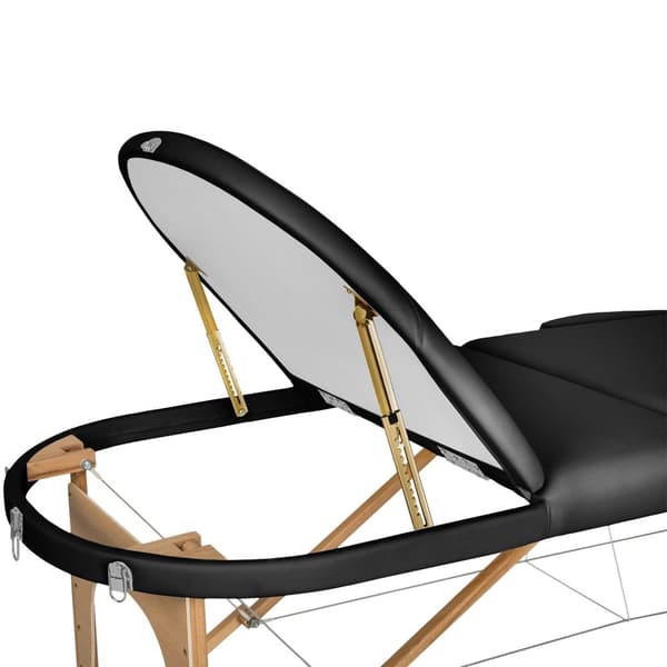 Massagebriks sæt oval med 3 zoner, 5cm polstring + massageruller - sort