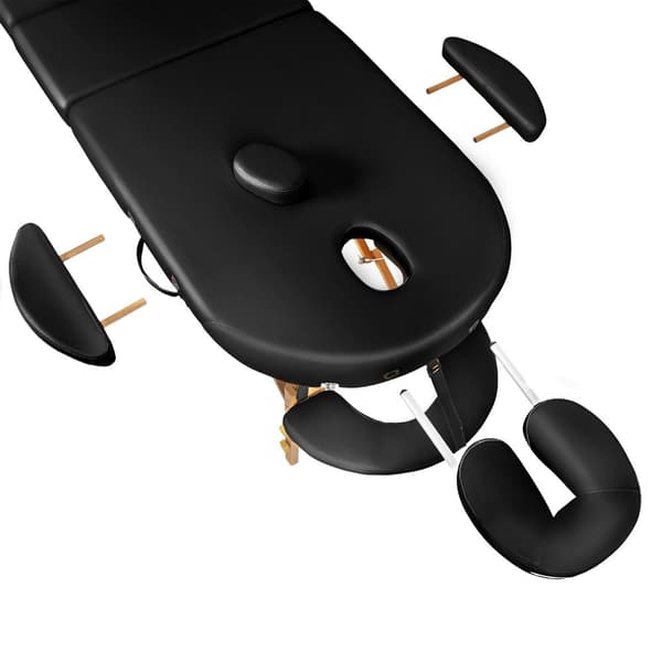 Massagebriks sæt oval med 3 zoner, 5cm polstring + massageruller - sort