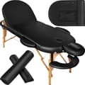Miniatyrbillede 1 af 10: Massagebriks sæt oval med 3 zoner, 5cm polstring + massageruller - sort