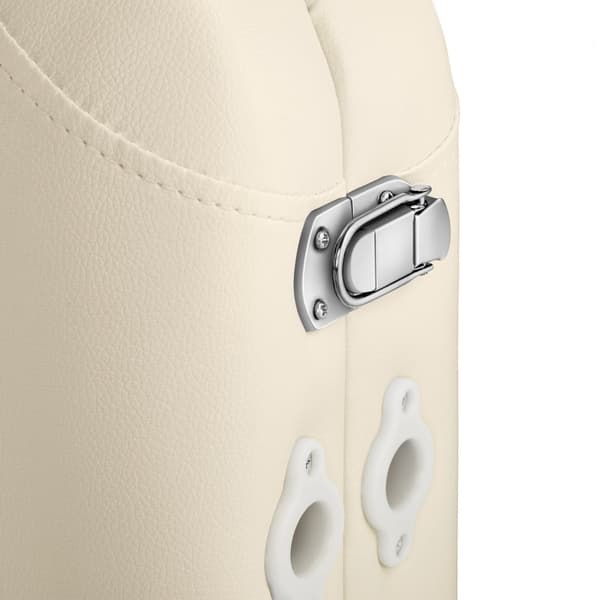 Massagebriks i aluminium med 2 zoner, polstring + taske - beige