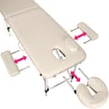 Miniatyrbillede 1 af 9: Massagebriks i aluminium med 2 zoner, polstring + taske - beige