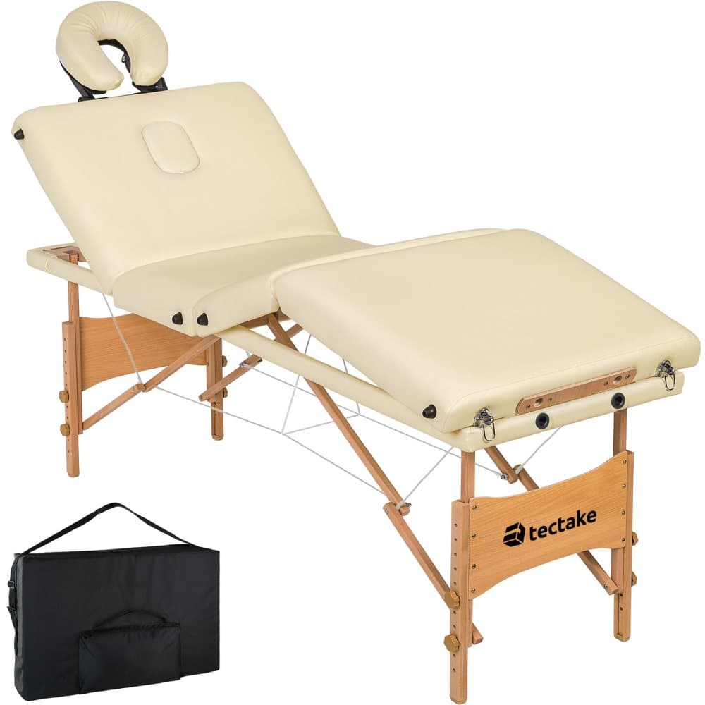 4-zons massagebänk + väska Kim - creme