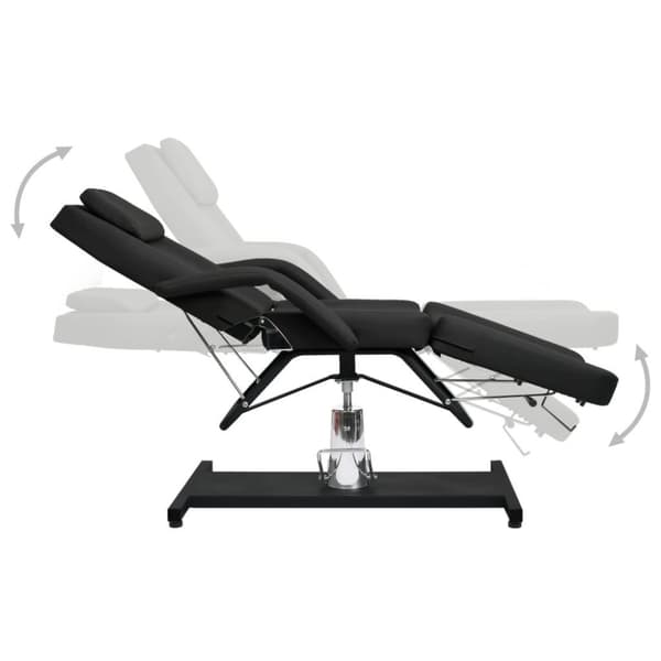 vidaXL massagebord 180x62(87-112) cm sort