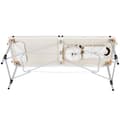 Miniatyrbillede 3 af 10: Massagebriks med 2 zoner, polstring, massageruller og aluminiumsstel - hvid