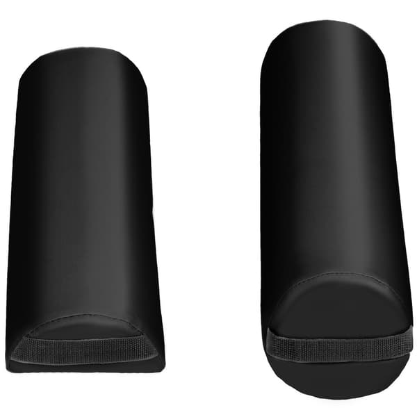 Massagebriks med 2 zoner, polstring, massageruller og aluminiumsstel - sort