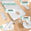 Miniatyrbild 3 av 11: Set 2-zons Massagebänk med aluminiumram inklusive massagerullar - vit