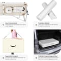 Miniatyrbild 5 av 11: Set 2-zons Massagebänk med aluminiumram inklusive massagerullar - vit