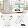 Miniatyrbild 8 av 11: Set 2-zons Massagebänk med aluminiumram inklusive massagerullar - vit