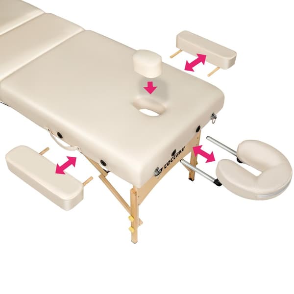 Massagebriks Somwang med 3 zoner, 7,5 cm polstring - beige