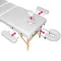 Miniatyrbillede 5 af 9: Massagebriks Somwang med 3 zoner, 7,5 cm polstring - hvid