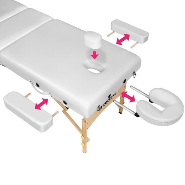 Massagebriks Somwang med 3 zoner, 7,5 cm polstring - hvid