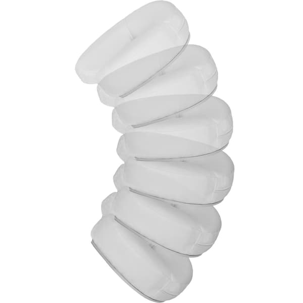 Massagebriks med 3 zoner, 5 cm polstring og taske - hvid