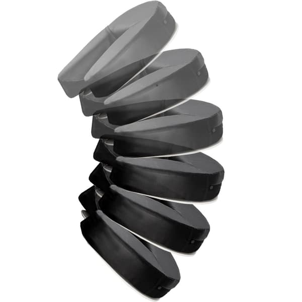 Massagebriks med 3 zoner, 5 cm polstring og taske - sort