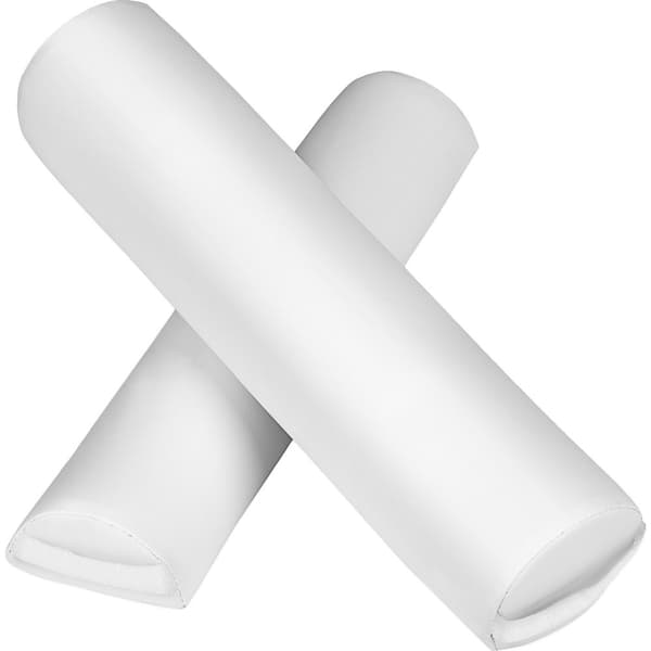 Set 3-Zons Massagebänk med 5 cm stoppning och aluminiumram, inklusive massagerullar - vit