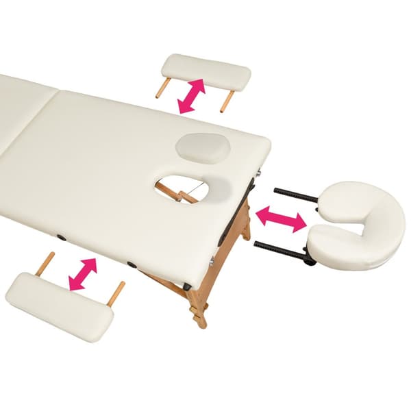 Massagebriks 2 zoner Freddi sæt med 5 cm polstring - beige