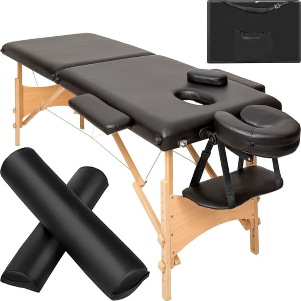 Massagebriks 2 zoner Freddi sæt med 5 cm polstring - sort