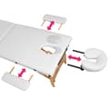 Miniatyrbillede 6 af 8: Massagebriks 2 zoner Freddi sæt med 5 cm polstring - hvid