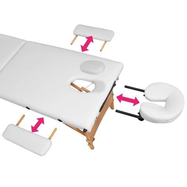 Massagebriks 2 zoner Freddi sæt med 5 cm polstring - hvid