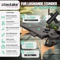 Miniatyrbild 2 av 10: Set 2-zons Massagebänk Freddi med 5 cm stoppning och träram inklusive massagerullar - svart