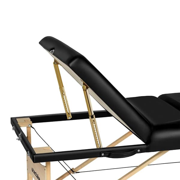 3-zoners massagebriks Somwang med 7,5 cm polstring og træramme - sort