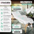 Miniatyrbillede 2 af 11: 3-zoners massagebriks Somwang med 7,5 cm polstring og træramme - hvid