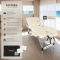 Miniatyrbillede 2 af 11: 3 zoners massagebriks Phuket, bæretaske, aluminiumsramme - beige