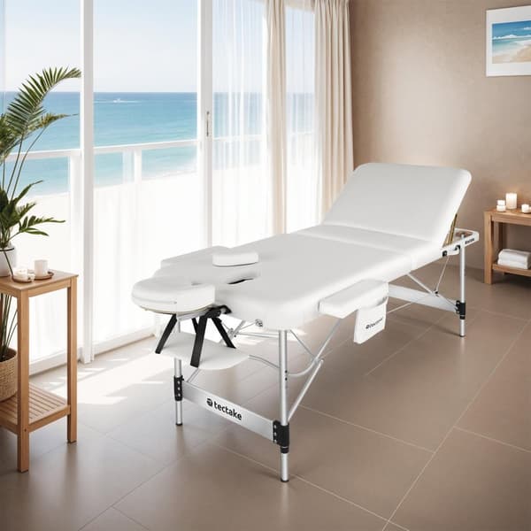 3 zoners massagebriks Koi Tao, bæretaske, aluminiumsramme - hvid