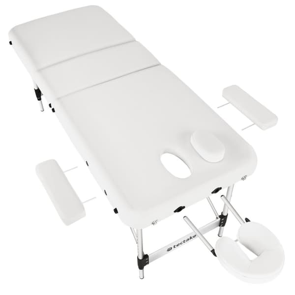 3 zoners massagebriks Phuket, bæretaske, aluminiumsramme - hvid