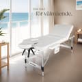 Miniatyrbild 9 av 11: 3 zons massagebänk Ko Tao med aluminiumram, inklusive bärväska - vit